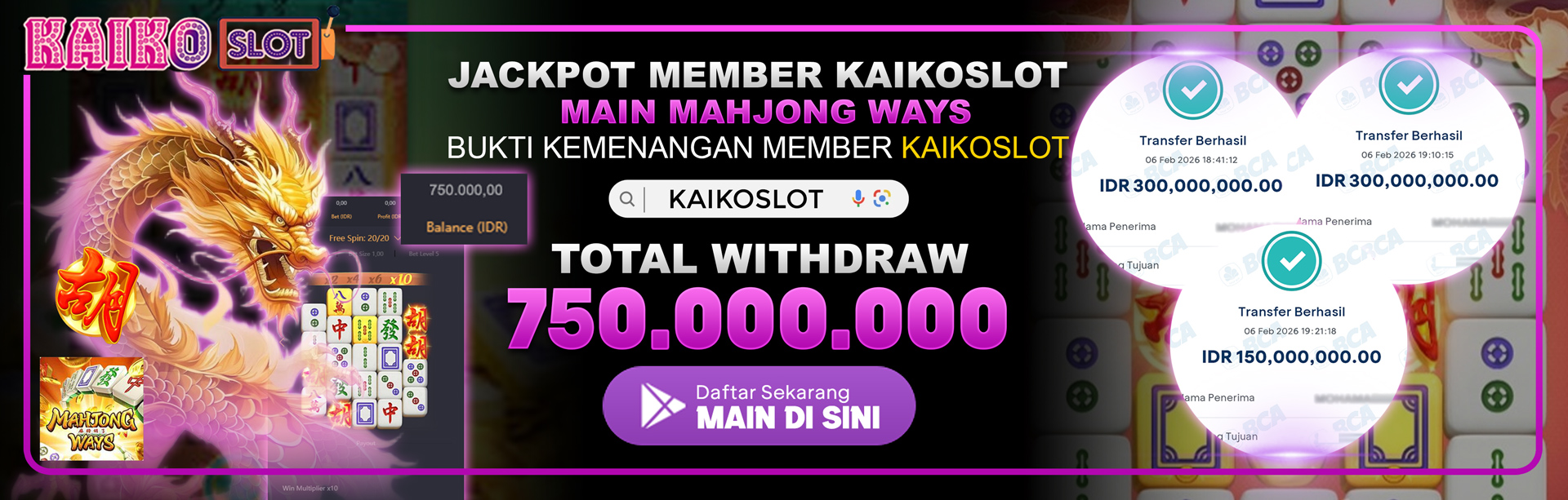 JACKPOT MEMBER KAIKOSLOT PG SOFT